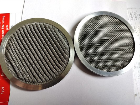 I dischi ss 304 di 1 del micron di acciaio inossidabile tela metallica bordati pieghettato